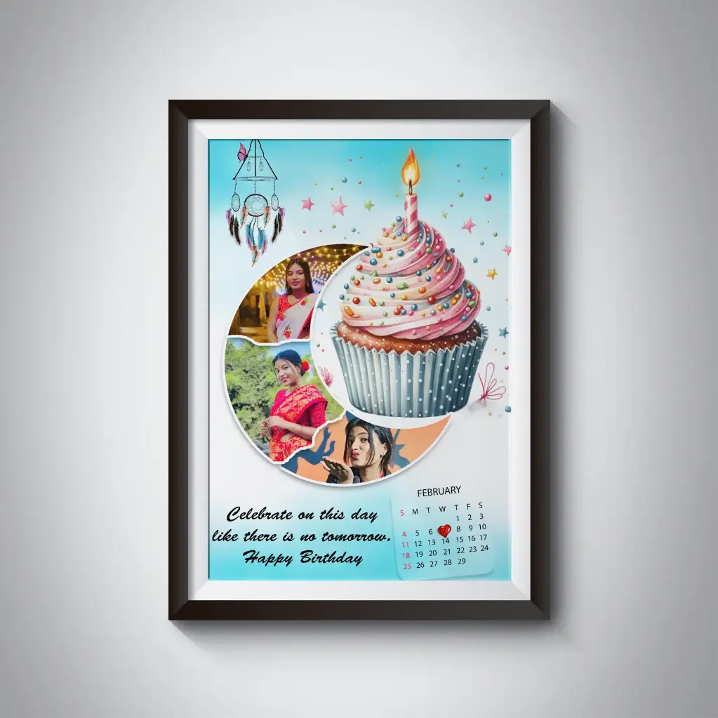 Happy birthday A4 customise frame